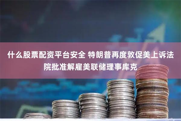 什么股票配资平台安全 特朗普再度敦促美上诉法院批准解雇美联储理事库克